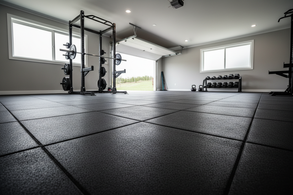 garage gym but with much better gym flooring